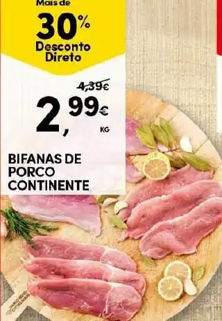 Continente Bifanas Porco Continente promoção