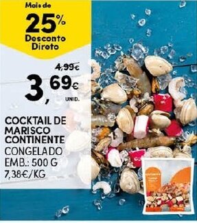 Continente Cocktail de Marisco Continente 500g promoção