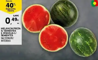 Continente Melancia Preta S/Sementes e Riscada S/Sementes promoção