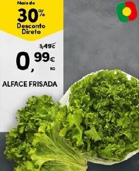 Continente Alface Frisada promoção