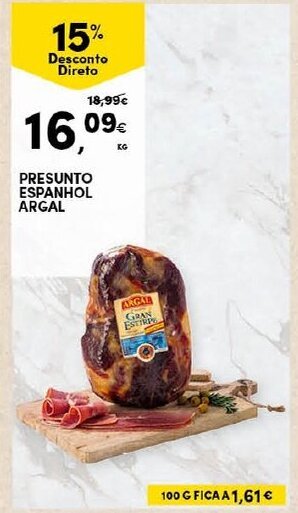 Continente Presunto Espanhol Argal promoção