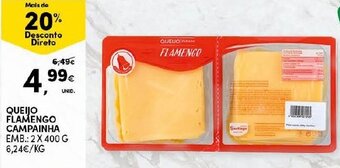 Continente Queijo Flamengo Campainha 2x400g promoção