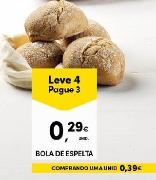 Continente Bola de Espelta promoção