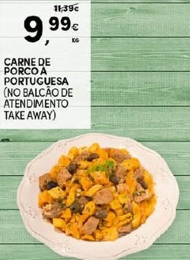 Continente Carne de Porco a Portuguesa promoção