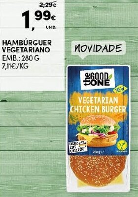 Continente Hambúrguer Vegetariano 280g promoção