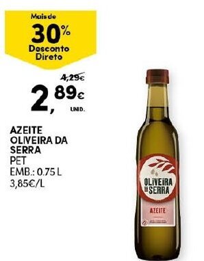 Continente Azeite Oliveira da Serra 0,75L promoção