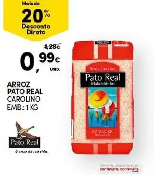 Continente Arroz Pato Real Carolino 1kg promoção
