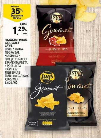 Continente Batatas Fritas Gourmet Lay's promoção