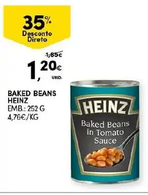 Continente Baked Beans Heinz 252g promoção