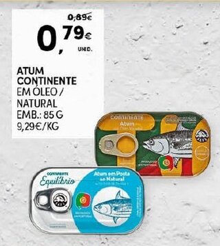 Continente Atum Continente 85g promoção