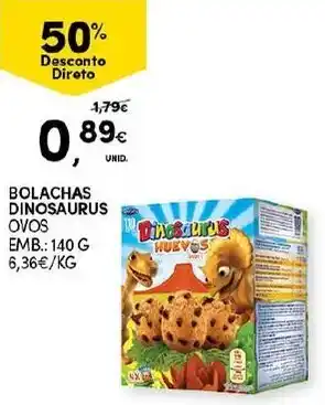 Continente Bolachas Dinosaurus 140g promoção