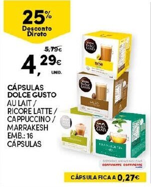 Continente Cápsulas Dolce Gusto 16 Cápsulas promoção