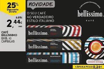 Continente Café Bellissimo 10 Cápsulas promoção