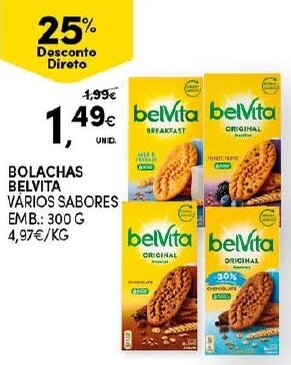 Continente Bolachas Belvita 300g promoção