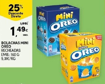Continente Bolachas Mini Oreo 160g promoção