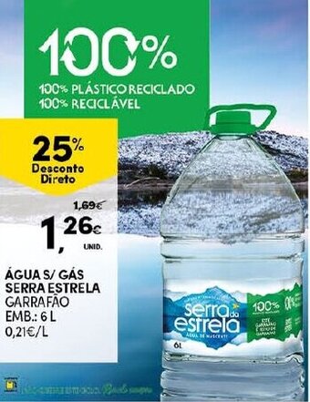 Continente Água S/Gás Serra Estrela 6L promoção