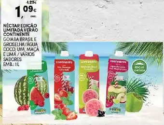 Continente Néctar Edição Limitada Verao Continente 1L promoção