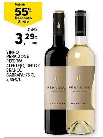 Continente Vinho Pêra Doce 75cl promoção