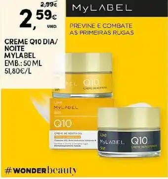 Continente Creme Q10 Dia/ Moite Mylabel 50ml promoção