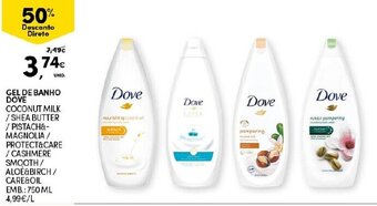 Continente Gel de Banho Dove 750ml promoção