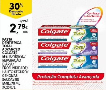 Continente Pasta Dentífrica Total Advanced Colgate 75ml promoção