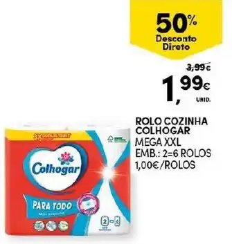 Continente Rolo Cozinha Colhogar Mega XXL 2=6 Rolos promoção