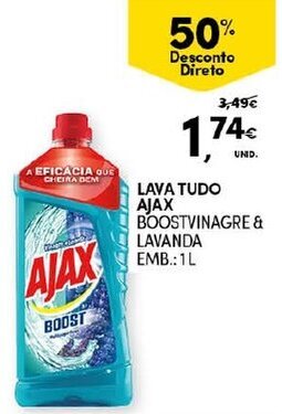 Continente Lava Tudo Ajax 1L promoção