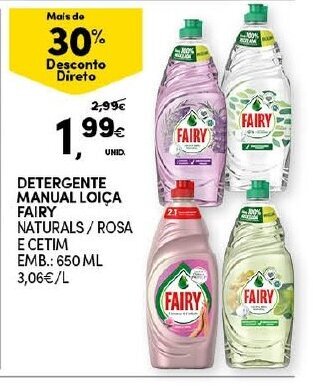 Continente Detergente Manual Loiça Fairy 650ml promoção