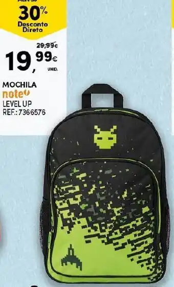 Continente Mochila Note Level Up promoção