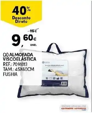 Continente Almofada Viscoelástica 45x60cm promoção
