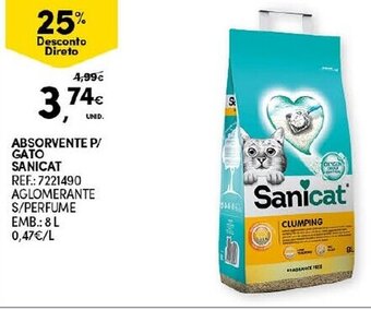 Continente Absorvente P/Gato Sanicat 8L promoção