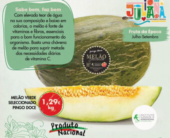 Pingo Doce Melão Verde Seleccionado Pingo Doce promoção