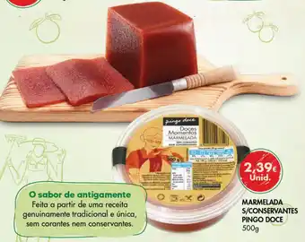 Pingo Doce Marmelada S/ Conservantes Pingo Doce 500g promoção