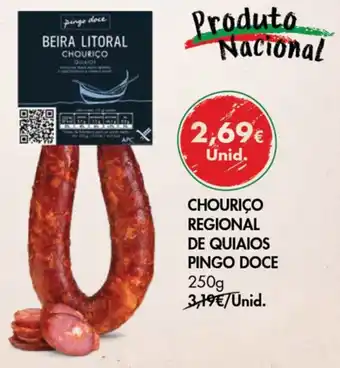 Pingo Doce Chouriço Regional de Quiaios Pingo Doce 250g promoção