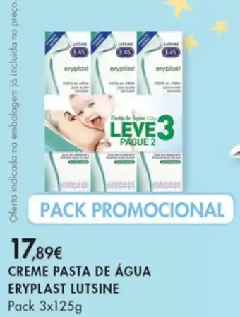 Pingo Doce Cereme Pasta de Água Eryplast Lustsine Pack 3x125g promoção