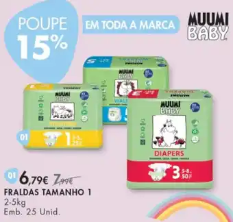 Pingo Doce Fraldas Tamanho 1 2-5kg 25 Unid promoção