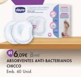 Absorventes Anti-Bacterianos Chicco 60 Unid