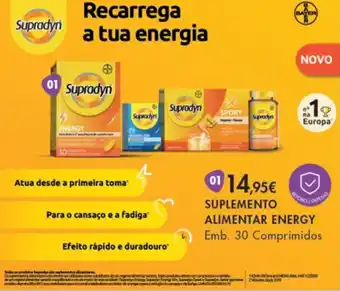 Pingo Doce Suplemento Alimentar Energy 30 Comprimidos promoção
