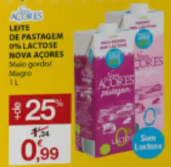E.Leclerc Leite de Pastagem 0% Lactose Nova Açores 1L promoção
