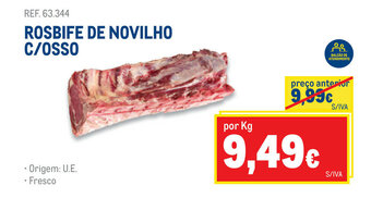 Makro Rosbife de Novilho C/Osso promoção