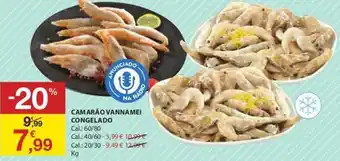 E.Leclerc Camarão Vannamei Congelado 60/80, 40/60, 20/30 promoção