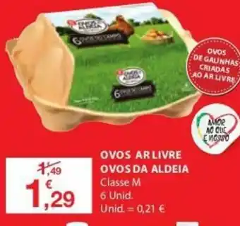 E.Leclerc Ovos Arlivre Ovos da Aldeia Classe M 6 Unid promoção