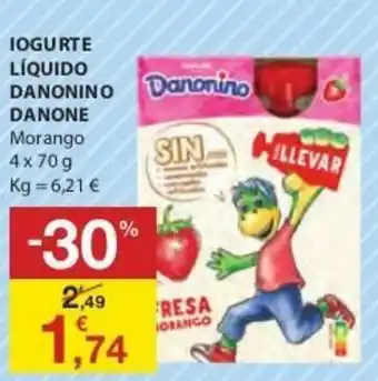 E.Leclerc Iogurte Líquido Danonino danone 4x70g promoção