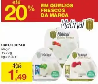E.Leclerc Queijo Fresco Magro 3 x 72g promoção