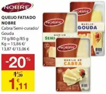 E.Leclerc Queijo Fatiado Nobre 70g/ 80g/ 85g promoção