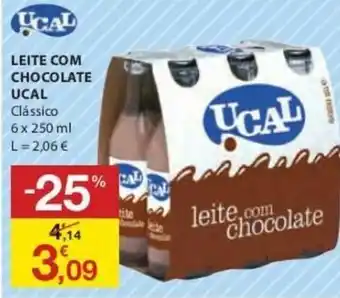 E.Leclerc Leite com Chocolate Ucal 6 x 250ml promoção
