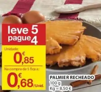 E.Leclerc Palmier Recheado 100g promoção