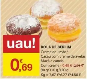 E.Leclerc Bola de Berlim 90g/110g/100g promoção