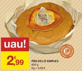 E.Leclerc Pão de Ló Simples 600g promoção