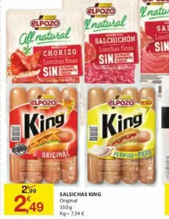 E.Leclerc Salsichas King Original 330g promoção